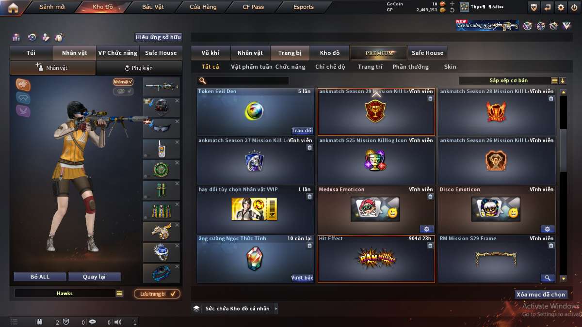 shop acc cf uy tin gia re